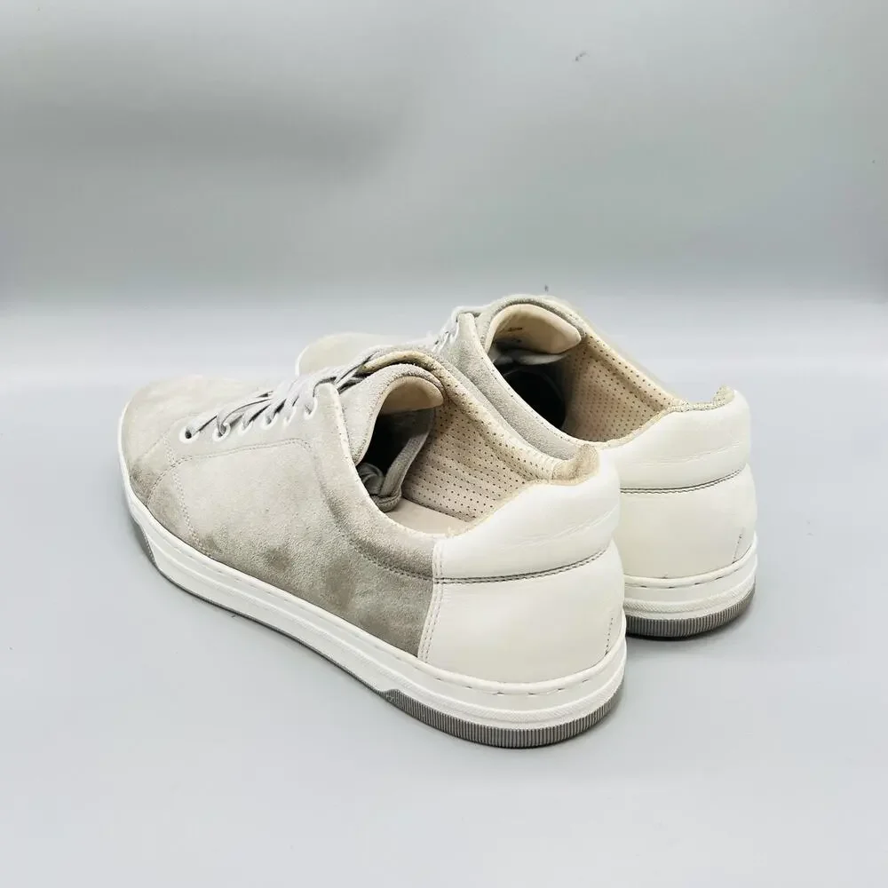 Johnston & Murphy Shoes Mens 9 Beige Suede Low Top Casual Sneakers Comfort